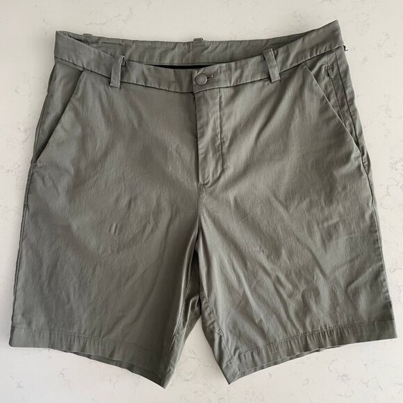 Lululemon Commission Short Slim * Chino 9 * Shorts Green Sz 34 - Picture 10 of 10